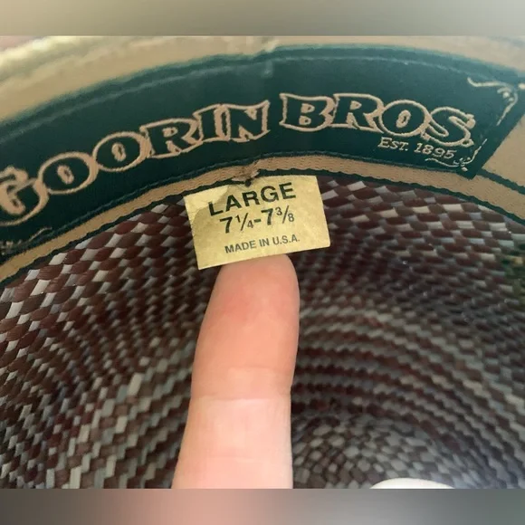 Goorin Bros. King of the West Straw Hat Size Large 7 1/4–7 3/8 + Hat Box - Picture 12 of 13